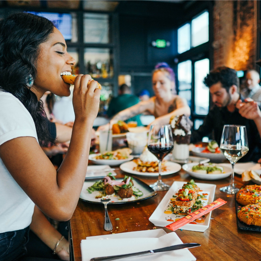 GIrl eating food