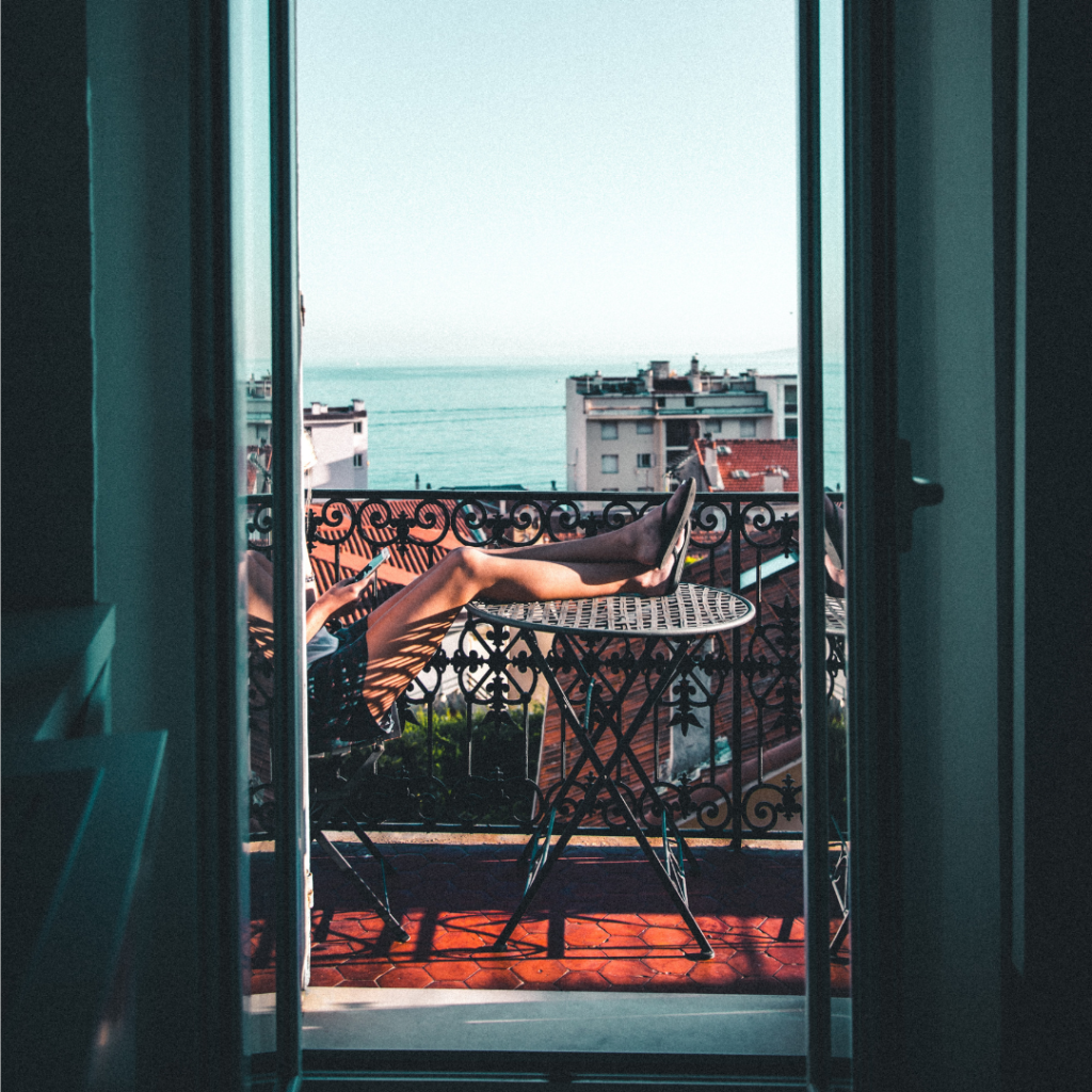 Balcony facing window